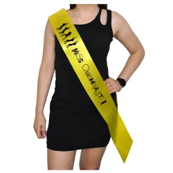 Szarfa ŻÓŁTA Osiemnastka Miss osiemnastki